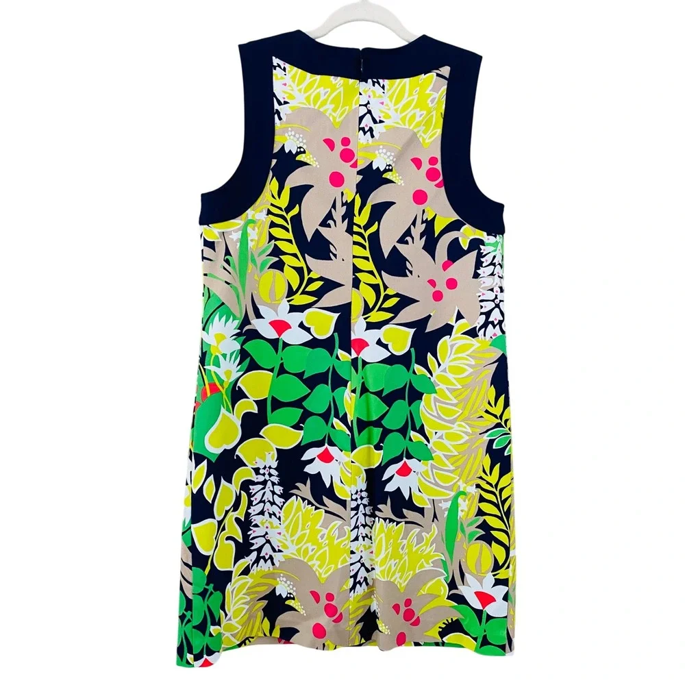 Trina Turk NWT Bev Dress Navy Multi‎ Color Cutout Cocktail Mini Dress Size 4
